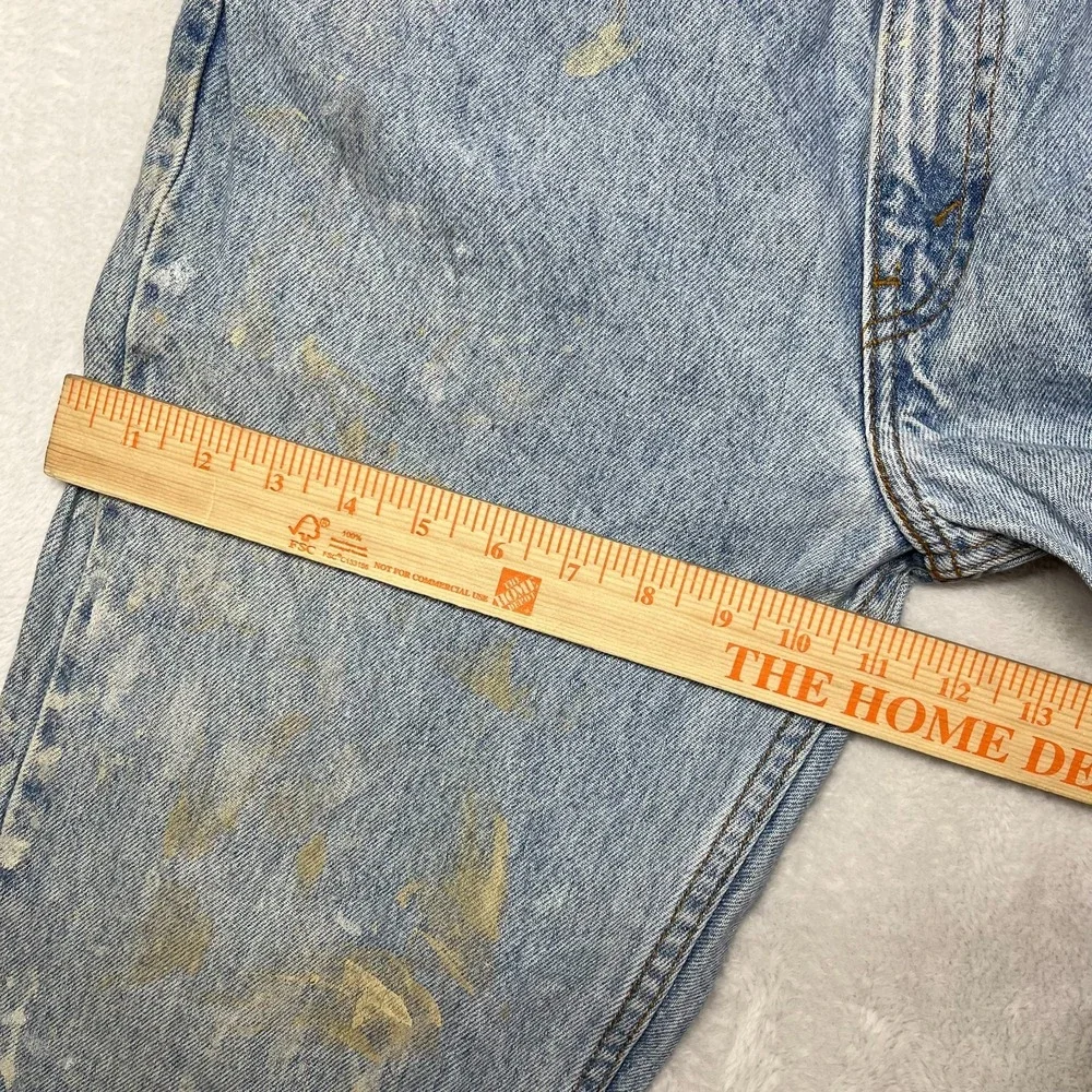Levi's 505 Straight Leg Jeans Men's Blue Denim Cotton Pockets Zip‎ Fly - 32X29.5